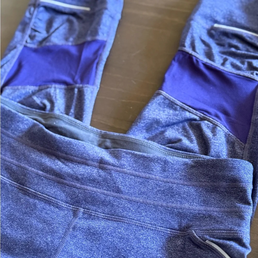 Athleta Blue and Purple Active Leggings - Picture 2 of 3